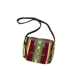 Southwestern Tapestry Crossbody Bag Boho Aztec Print Canvas
